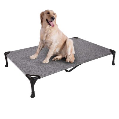 Supcopet®  Elevated Outdoor Dog Bed - Raised Dog Bed for Large Dogs, Waterproof Dog Cot Bed Easy to Assemble,  Breathable Teslin Mesh, Durable