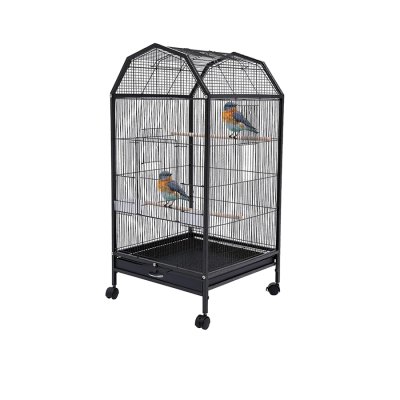 Supcopet® Metal Bird Flight Cage with Stand, Open Play Top for Canary, Parakeet, Cockatiel, Budgie, Easy to Clean and Portable with 4 Wheels