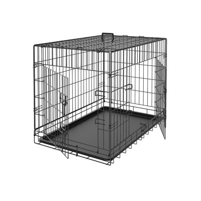 Supcopet® Double-Door Metal Dog Cage with Divider and Tray,  22"L,Suitable for Small pets