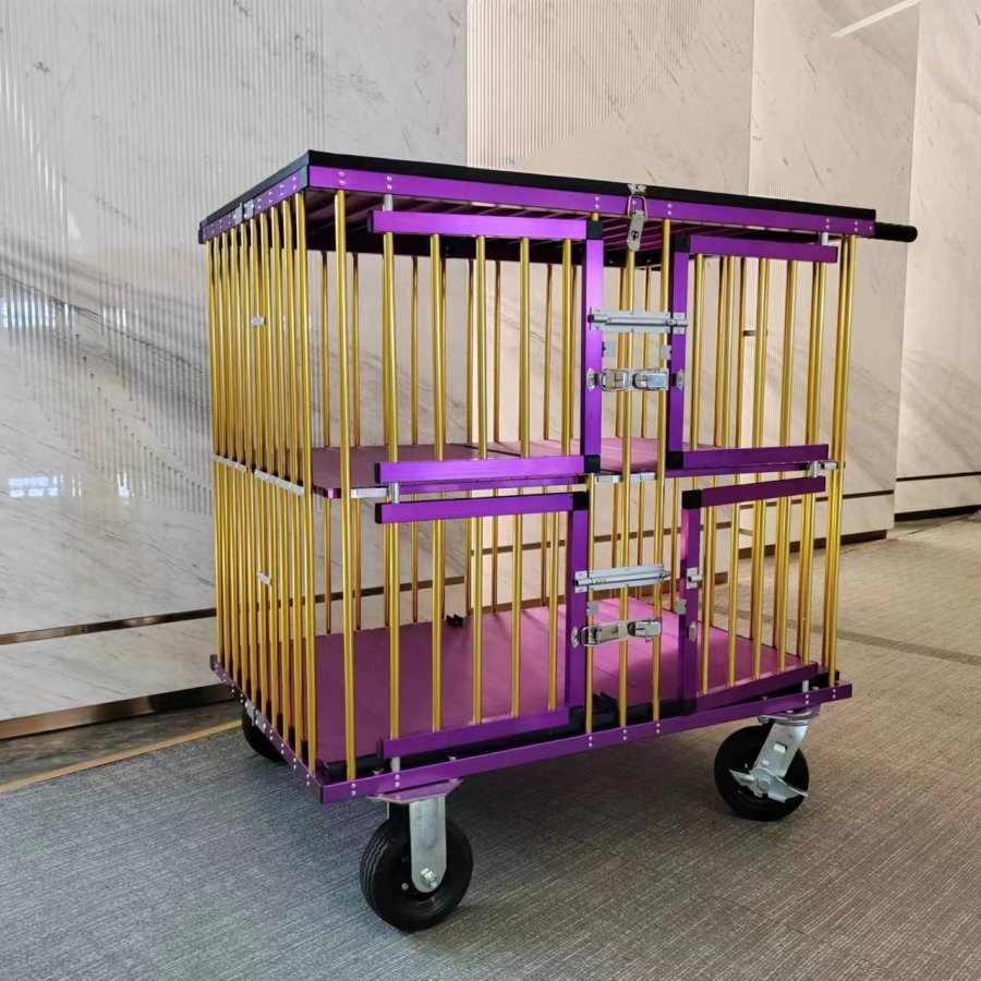 purple gold color Portable Grooming Trolleys for On-the-Go Styling (9)